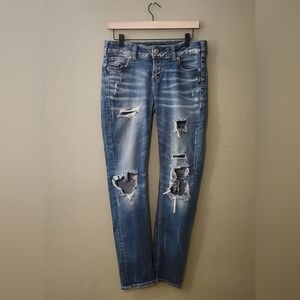 Silver Jeans Suki Mid Skinny Distressed Womens Size W29/L31 Stretch